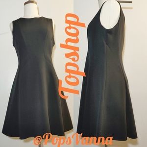 Topshop black scuba sleeveless Dress
